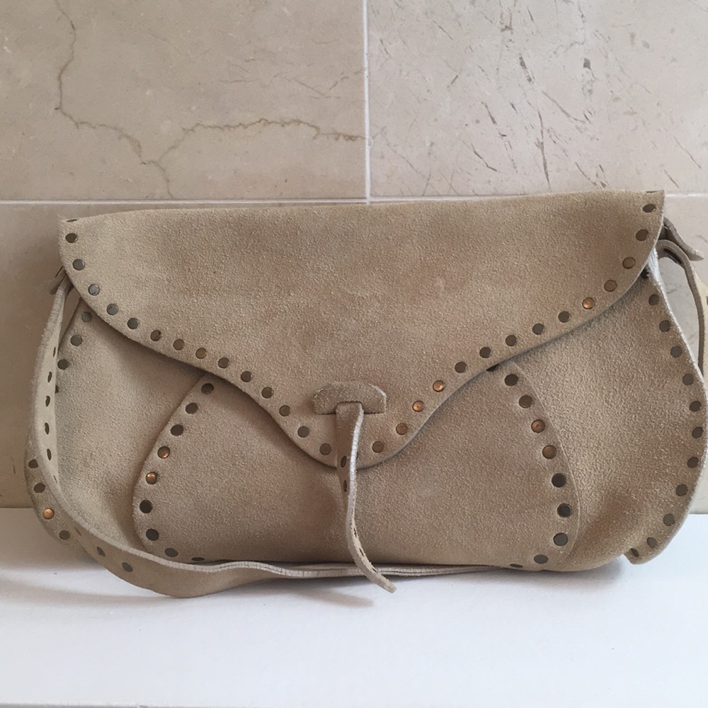 Celine vintage suede studded handbag
